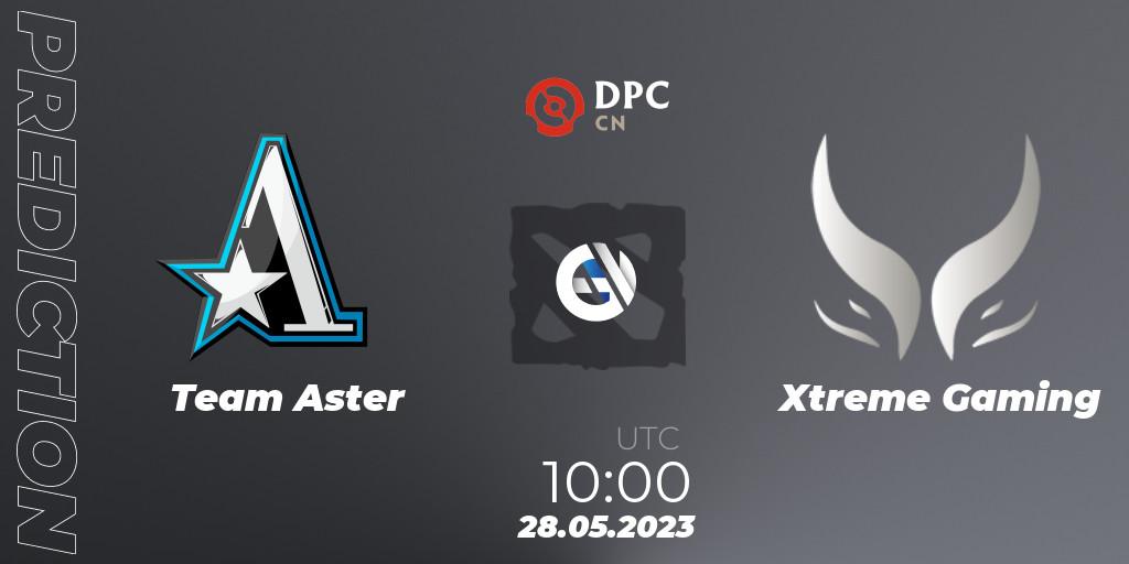 Team Aster vs Xtreme Gaming: Match Prediction. 28.05.23, Dota 2, DPC 2023 Tour 3: CN Division I (Upper)