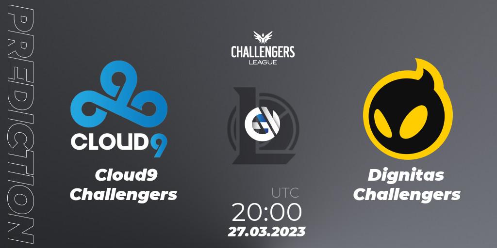 Cloud9 Challengers vs Dignitas Challengers: Match Prediction. 27.03.23, LoL, NACL 2023 Spring - Playoffs