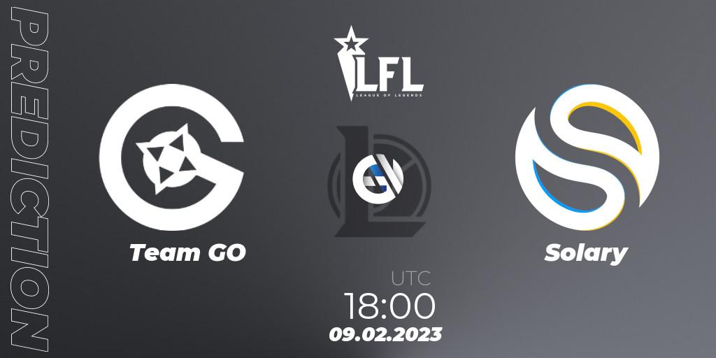 Team GO vs Solary: Match Prediction. 09.02.23, LoL, LFL Spring 2023 - Group Stage