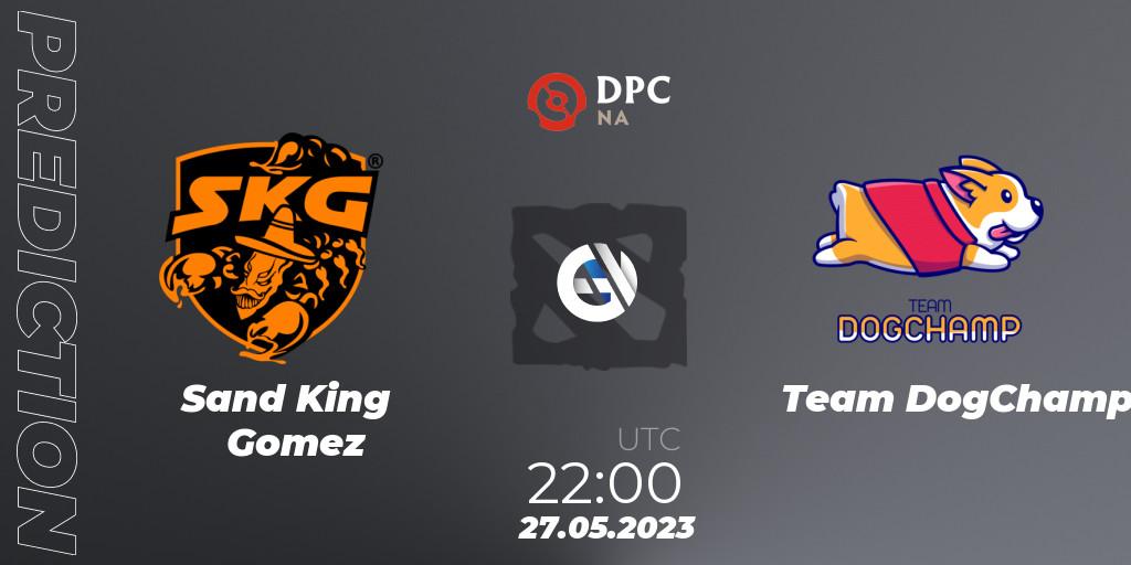Sand King Gomez vs Team DogChamp: Match Prediction. 27.05.23, Dota 2, DPC 2023 Tour 3: NA Division I (Upper)