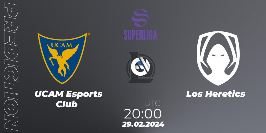 UCAM Esports Club vs Los Heretics: Match Prediction. 29.02.24, LoL, Superliga Spring 2024 - Group Stage