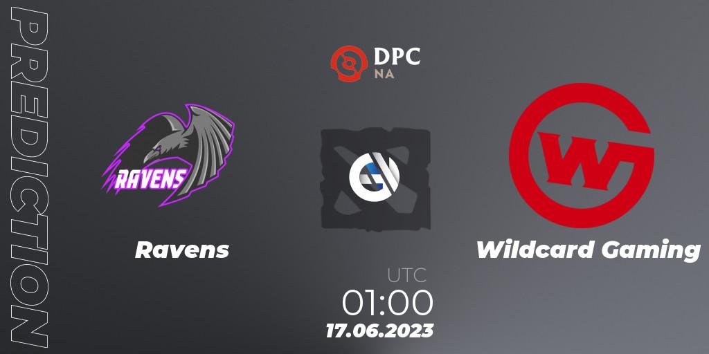 Ravens vs Wildcard Gaming: Match Prediction. 17.06.23, Dota 2, DPC 2023 Tour 3: NA Division II (Lower)