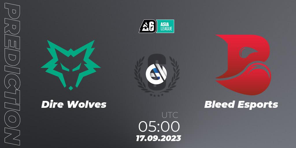 Dire Wolves vs Bleed Esports: Match Prediction. 17.09.23, Rainbow Six, SEA League 2023 - Stage 2
