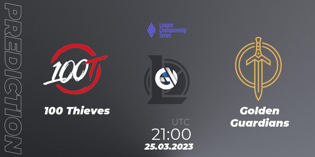 100 Thieves vs Golden Guardians: Match Prediction. 25.03.23, LoL, LCS Spring 2023 - Playoffs