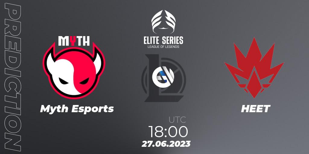 Myth Esports vs HEET: Match Prediction. 27.06.23, LoL, Elite Series Summer 2023