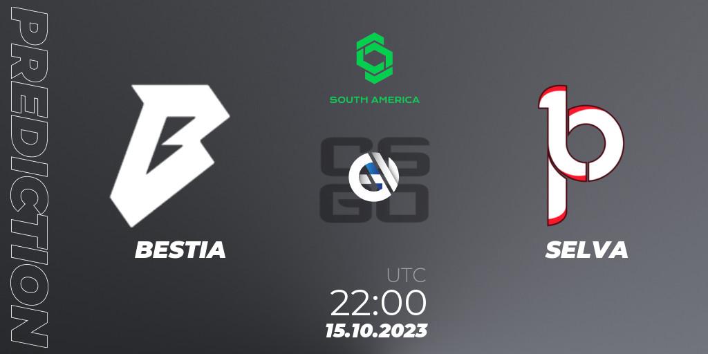 BESTIA vs SELVA: Match Prediction. 15.10.23, CS2 (CS:GO), CCT South America Series #12