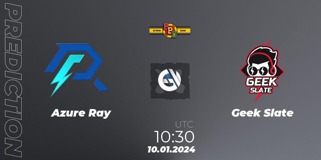 Azure Ray vs Geek Slate: Match Prediction. 10.01.24, Dota 2, BetBoom Dacha Dubai 2024: SEA and CN Closed Qualifier