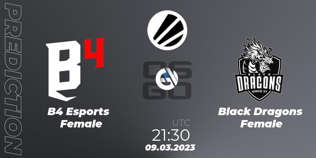 B4 Esports Female vs Black Dragons Female: Match Prediction. 09.03.23, CS2 (CS:GO), ESL Impact League Season 3: South American Division