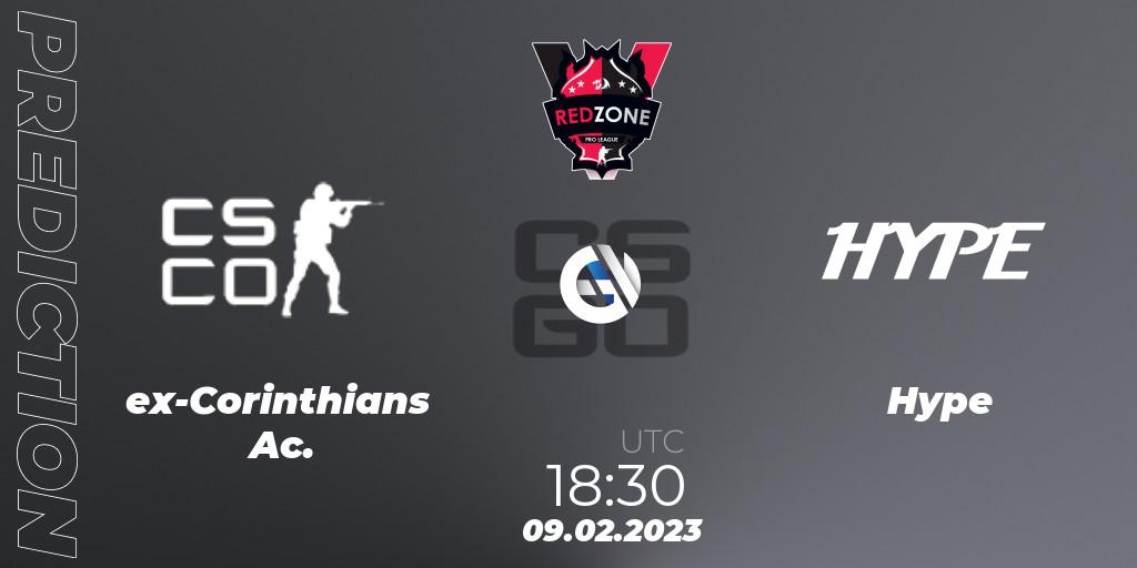 ex-Corinthians Ac. vs Hype: Match Prediction. 09.02.23, CS2 (CS:GO), RedZone PRO League 2023 Season 1
