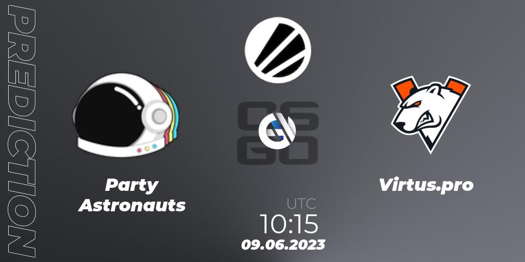 Party Astronauts vs Virtus.pro: Match Prediction. 09.06.23, CS2 (CS:GO), ESL Challenger Katowice 2023