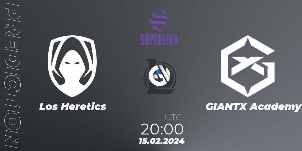 Los Heretics vs GIANTX Academy: Match Prediction. 15.02.24, LoL, Superliga Spring 2024 - Group Stage