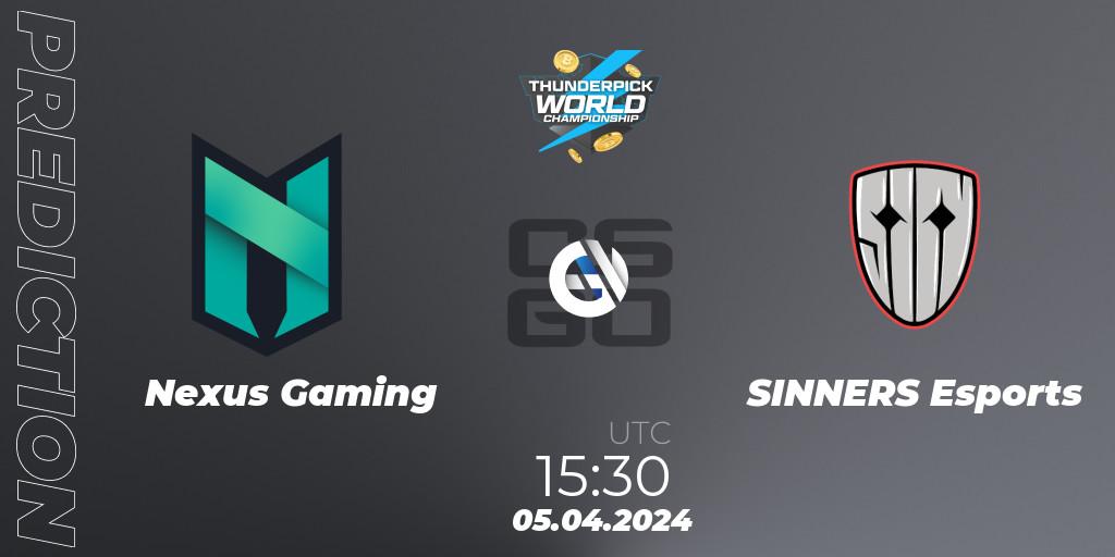 Nexus Gaming vs SINNERS Esports: Match Prediction. 05.04.24, CS2 (CS:GO), Thunderpick World Championship 2024: European Series #1