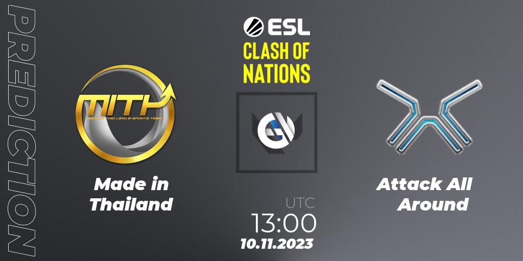Made in Thailand vs Attack All Around: Match Prediction. 10.11.23, VALORANT, ESL Clash of Nations 2023 - Thailand Closed Qualifier