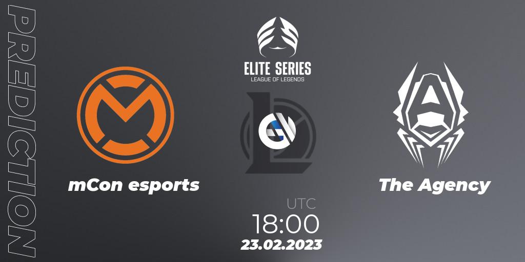 mCon esports vs The Agency: Match Prediction. 23.02.23, LoL, Elite Series Spring 2023 - Group Stage
