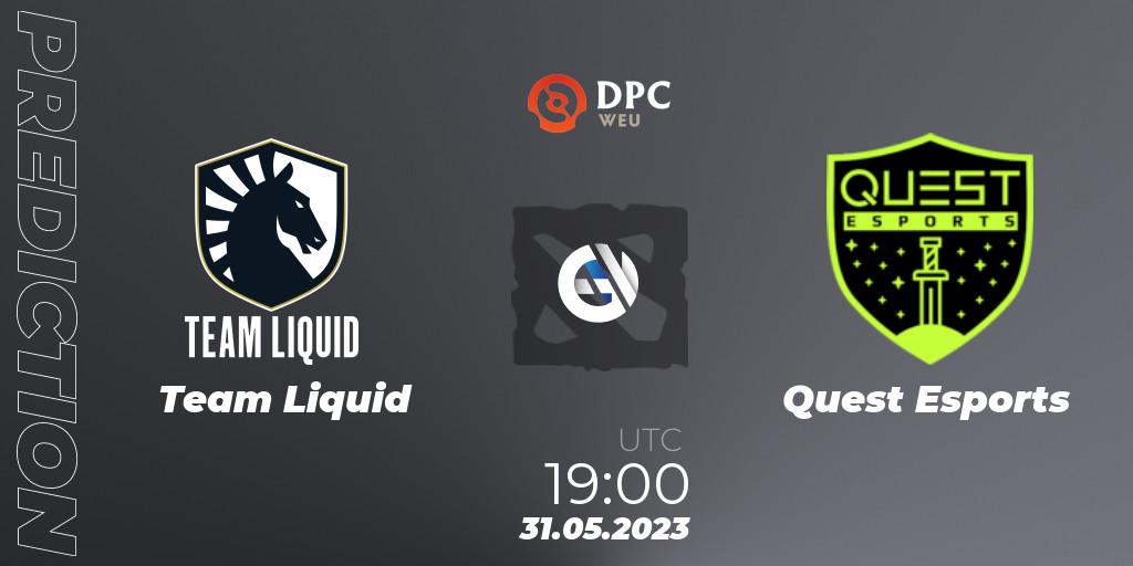 Team Liquid vs PSG Quest: Match Prediction. 31.05.23, Dota 2, DPC 2023 Tour 3: WEU Division I (Upper)