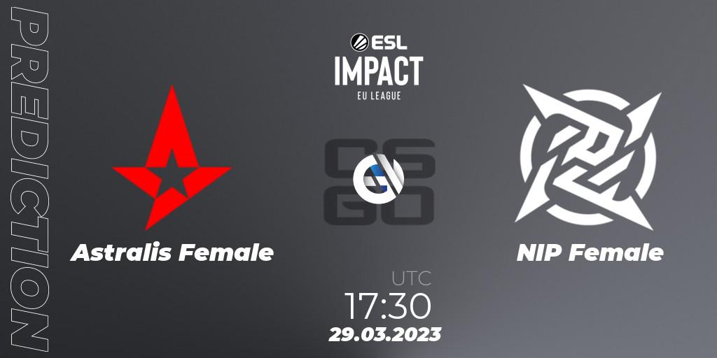 Astralis Female vs NIP Female: Match Prediction. 29.03.23, CS2 (CS:GO), ESL Impact League Season 3: European Division