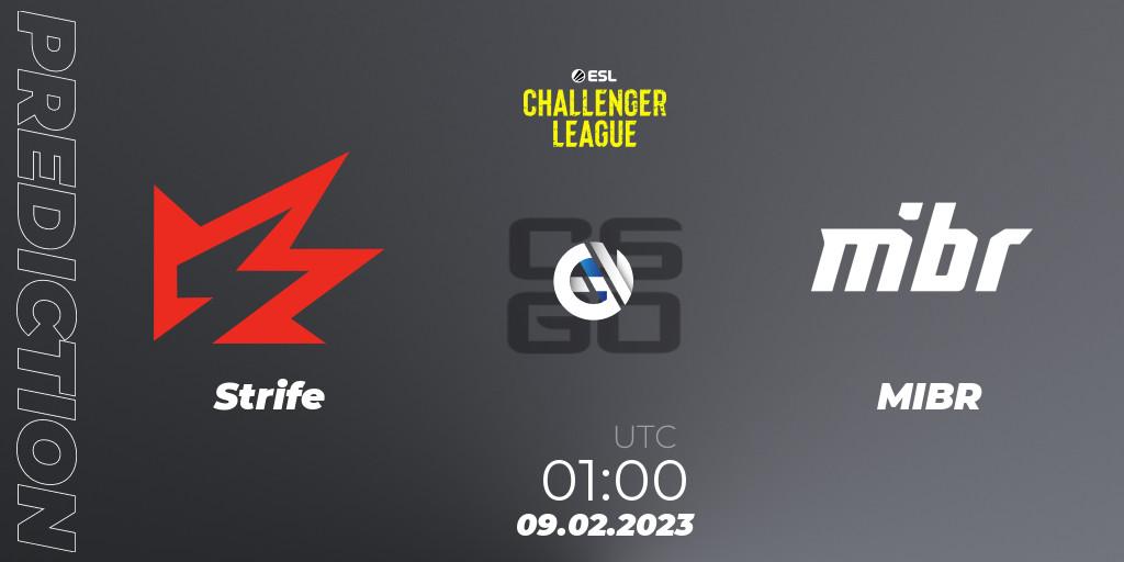 Strife vs MIBR: Match Prediction. 09.02.23, CS2 (CS:GO), ESL Challenger League Season 44: North America