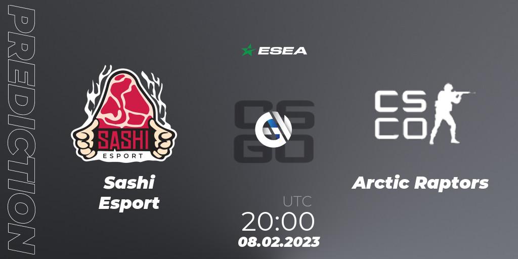  Sashi Esport vs Arctic Raptors: Match Prediction. 08.02.23, CS2 (CS:GO), ESEA Season 44: Advanced Division - Europe