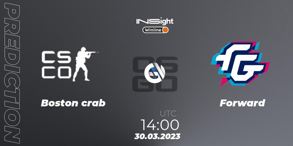 Boston crab vs Forward: Match Prediction. 30.03.23, CS2 (CS:GO), Winline Insight Season 3