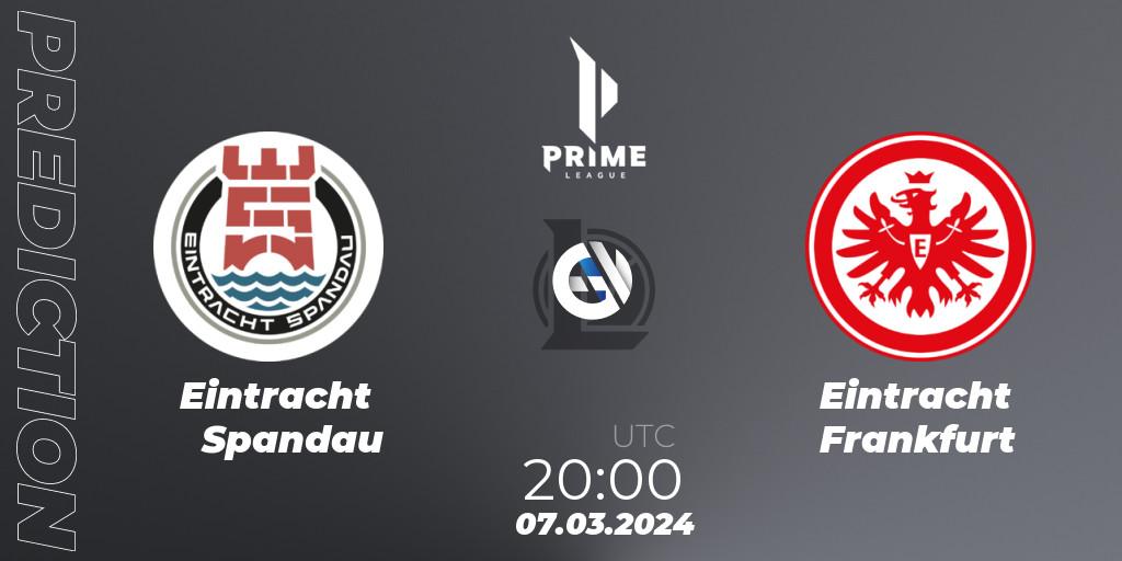 Eintracht Spandau vs Eintracht Frankfurt: Match Prediction. 07.03.24, LoL, Prime League Spring 2024 - Group Stage