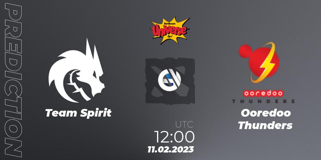 Team Spirit vs Ooredoo Thunders: Match Prediction. 11.02.23, Dota 2, BetBoom Universe: Episode I - Comics Zone