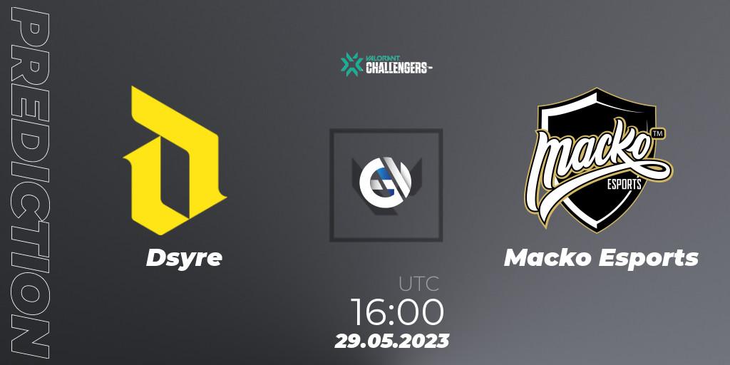 Dsyre vs Macko Esports: Match Prediction. 29.05.23, VALORANT, VCL Italy: Rinascimento Split 2 2023 Playoffs