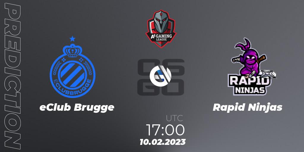 eClub Brugge vs Rapid Ninjas: Match Prediction. 10.02.23, CS2 (CS:GO), A1 Gaming League 2023