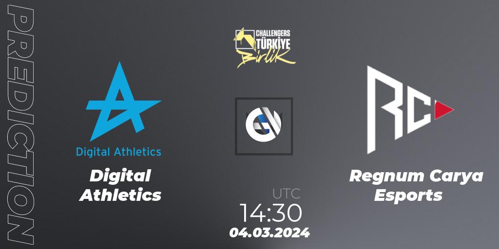 Digital Athletics vs Regnum Carya Esports: Match Prediction. 04.03.24, VALORANT, VALORANT Challengers 2024 Turkey: Birlik Split 1