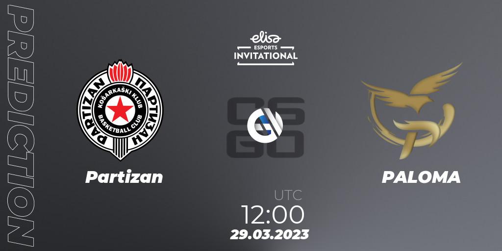 Partizan vs PALOMA: Match Prediction. 29.03.23, CS2 (CS:GO), Elisa Invitational Spring 2023 Contenders