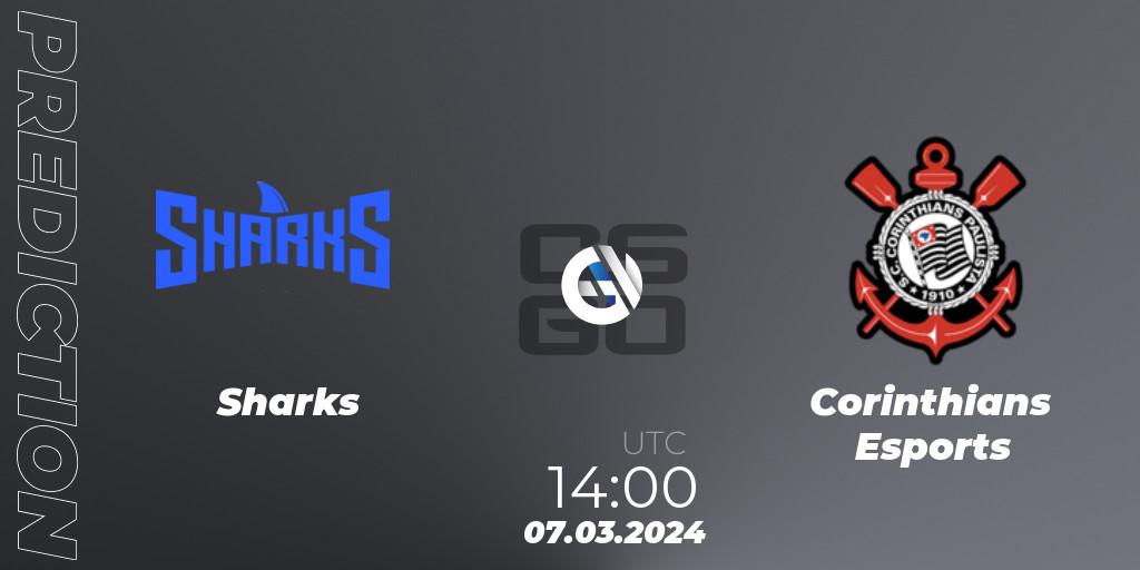 Sharks vs Corinthians Esports: Match Prediction. 07.03.24, CS2 (CS:GO), RES Latin American Series #2