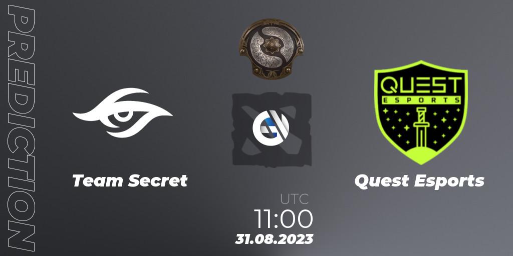 Team Secret vs PSG Quest: Match Prediction. 31.08.23, Dota 2, The International 2023 - Western Europe Qualifier