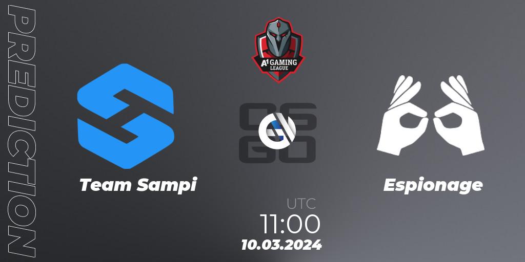 Team Sampi vs Espionage: Match Prediction. 10.03.24, CS2 (CS:GO), A1 Gaming League Season 8
