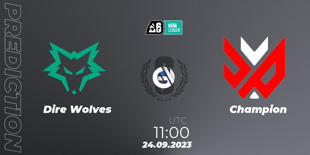 Dire Wolves vs Champion: Match Prediction. 24.09.23, Rainbow Six, SEA League 2023 - Stage 2