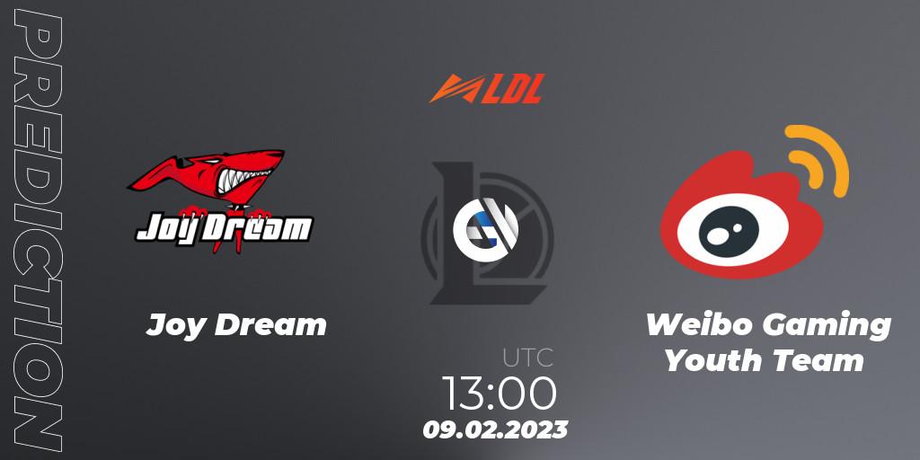 Joy Dream vs Weibo Gaming Youth Team: Match Prediction. 09.02.23, LoL, LDL 2023 - Swiss Stage