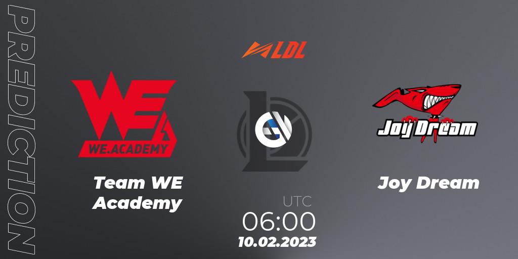 Team WE Academy vs Joy Dream: Match Prediction. 10.02.23, LoL, LDL 2023 - Swiss Stage