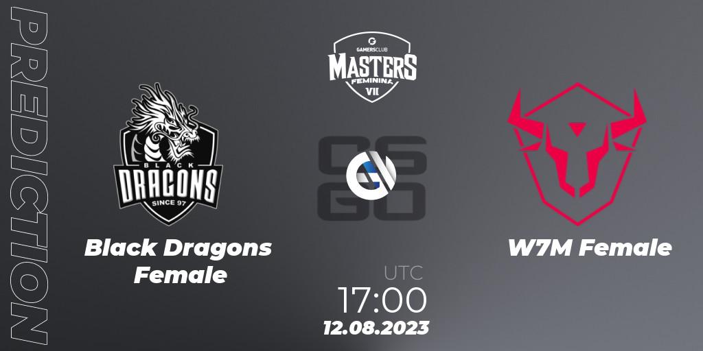 Black Dragons Female vs W7M Female: Match Prediction. 12.08.23, CS2 (CS:GO), Gamers Club Masters Feminina VII