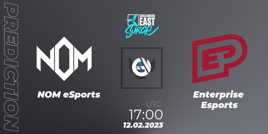 NOM eSports vs Enterprise Esports: Match Prediction. 12.02.23, VALORANT, VALORANT Challengers 2023 East: Surge Split 1