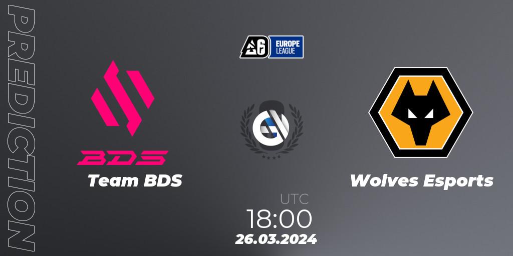 Team BDS vs Wolves Esports: Match Prediction. 26.03.24, Rainbow Six, Europe League 2024 - Stage 1