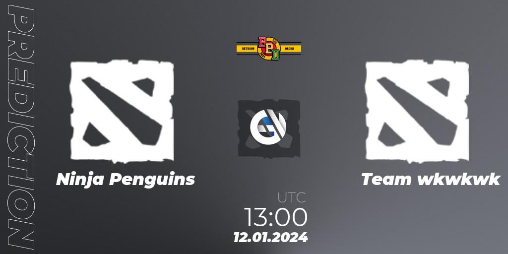 Ninja Penguins vs Team wkwkwk: Match Prediction. 12.01.24, Dota 2, BetBoom Dacha Dubai 2024: WEU Closed Qualifier