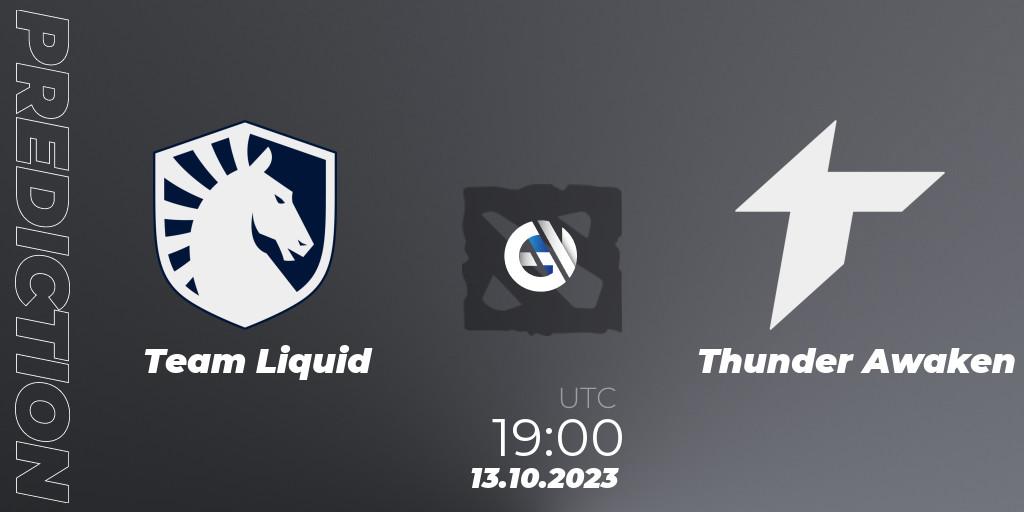 Team Liquid vs Thunder Awaken: Match Prediction. 13.10.23, Dota 2, The International 2023 - Group Stage