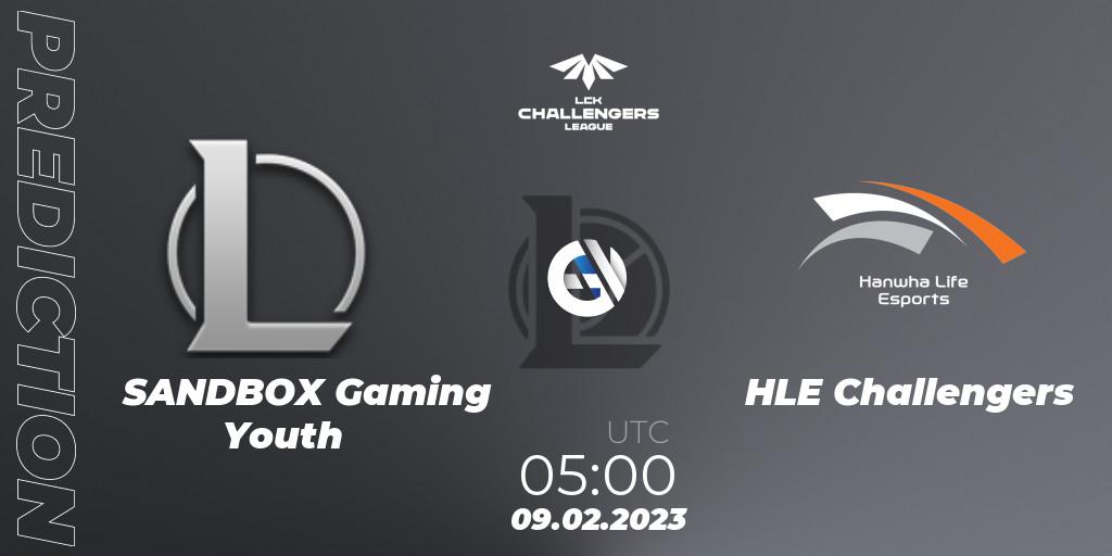 SANDBOX Gaming Youth vs HLE Challengers: Match Prediction. 09.02.23, LoL, LCK Challengers League 2023 Spring
