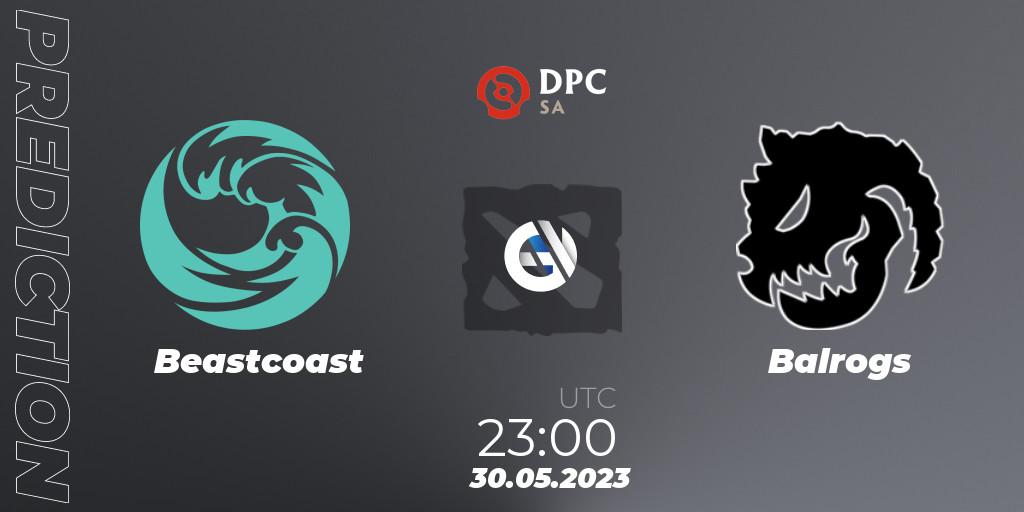 Beastcoast vs Balrogs: Match Prediction. 30.05.23, Dota 2, DPC 2023 Tour 3: SA Division I (Upper)