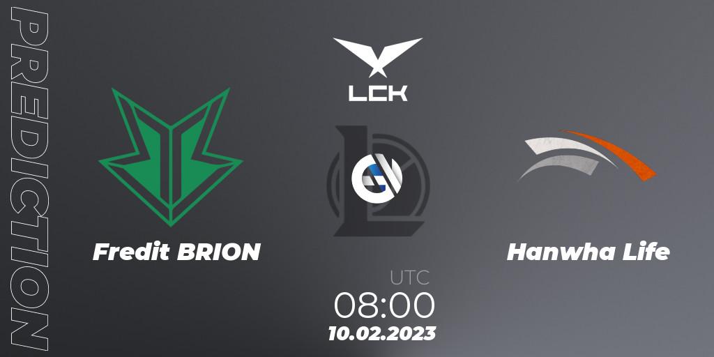 BRION vs Hanwha Life Esports: Match Prediction. 10.02.23, LoL, LCK Spring 2023 - Group Stage