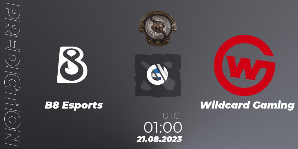 B8 Esports vs Wildcard Gaming: Match Prediction. 21.08.23, Dota 2, The International 2023 - North America Qualifier