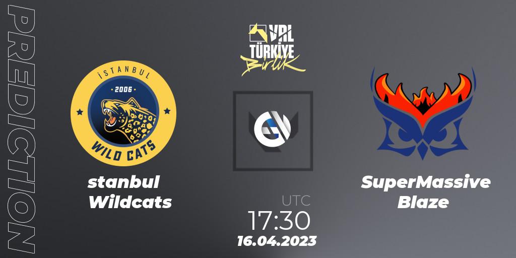İstanbul Wildcats vs SuperMassive Blaze: Match Prediction. 16.04.23, VALORANT, VALORANT Challengers 2023: Turkey Split 2 - Regular Season