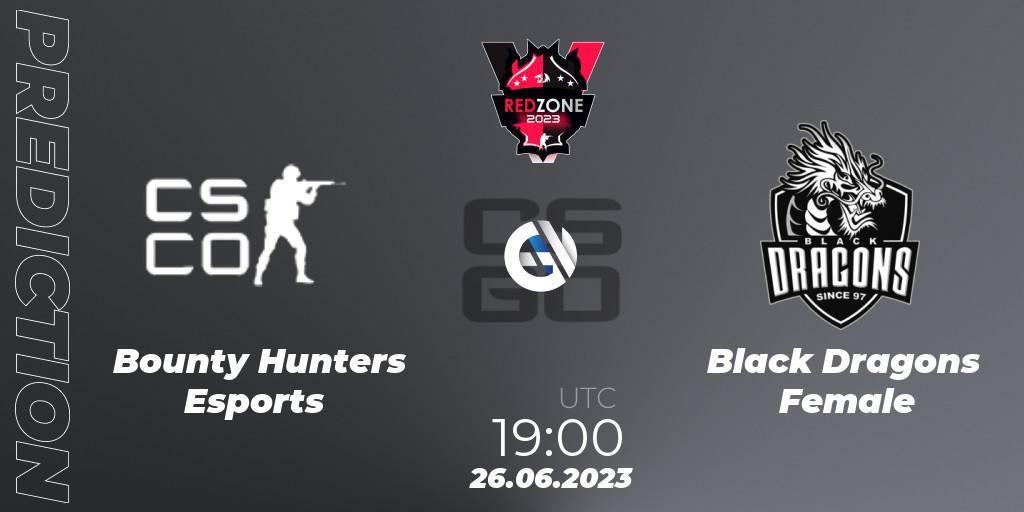 Bounty Hunters Esports vs Black Dragons Female: Match Prediction. 26.06.23, CS2 (CS:GO), RedZone PRO League 2023 Season 4