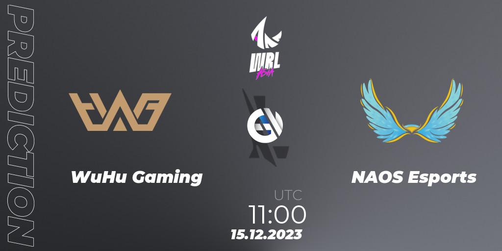 WuHu Gaming vs NAOS Esports: Match Prediction. 15.12.23, Wild Rift, WRL Asia 2023 - Season 2 - Regular Season