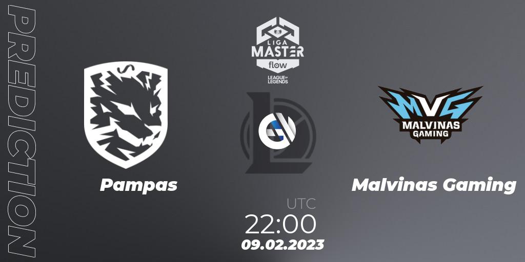Pampas vs Malvinas Gaming: Match Prediction. 09.02.23, LoL, Liga Master Opening 2023 - Group Stage