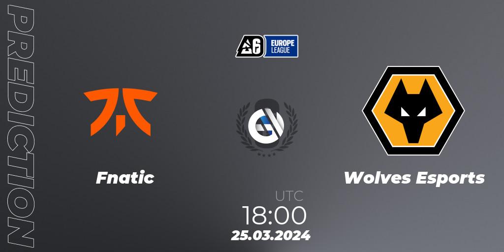 Fnatic vs Wolves Esports: Match Prediction. 25.03.24, Rainbow Six, Europe League 2024 - Stage 1