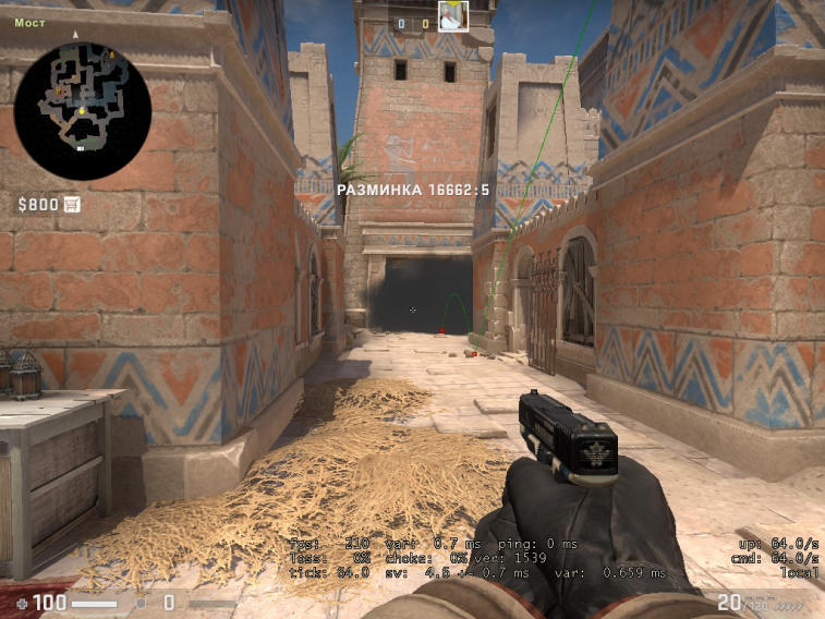 The guide on grenade throws at the middle of the map Anubis. Photo 3